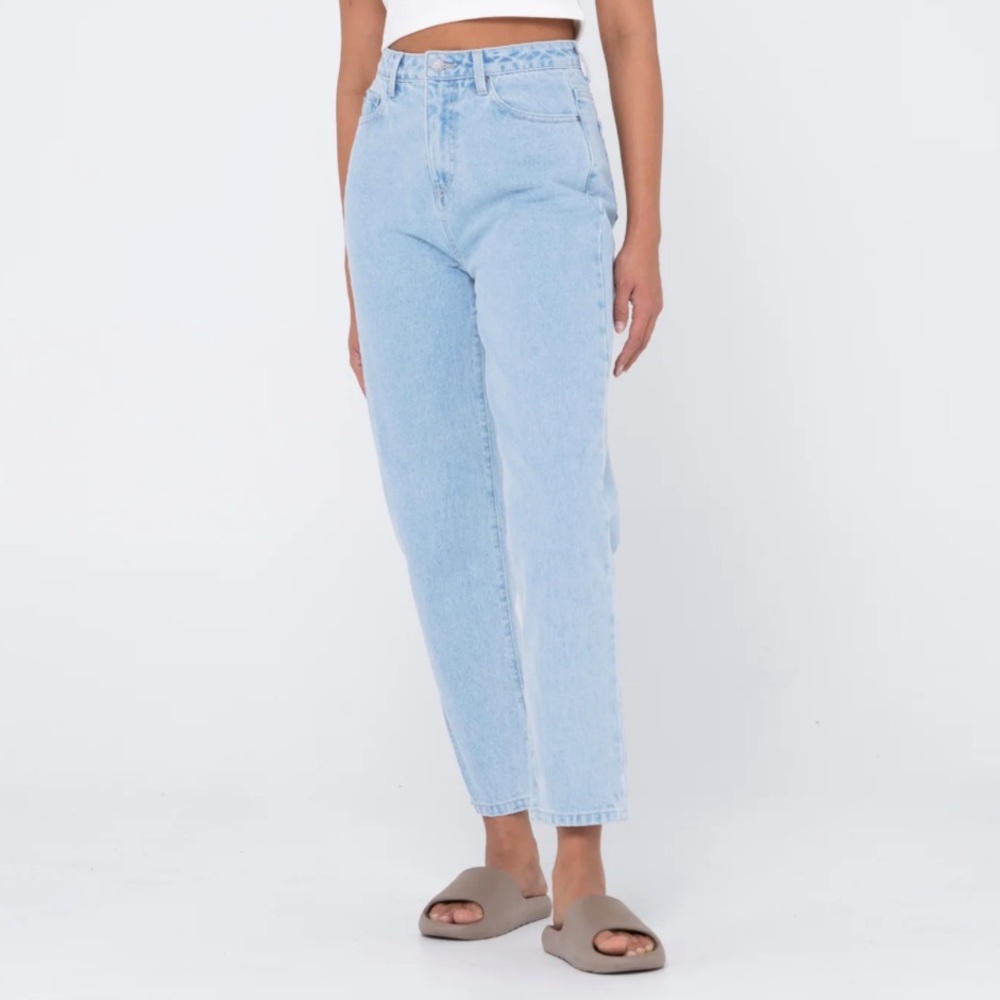 High Rise Straight Mom Jeans